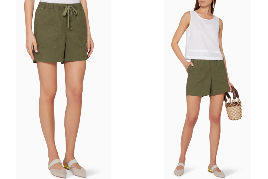 BANANA REPUBLIC - Linen-Cotton Pull-On Shorts